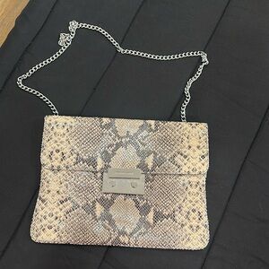 Michael Kors crossbody bag • silver chain • approx 12” wide